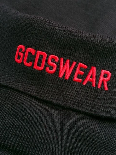 Shop Gcds Rollneck Logo Knit Sweater In Black