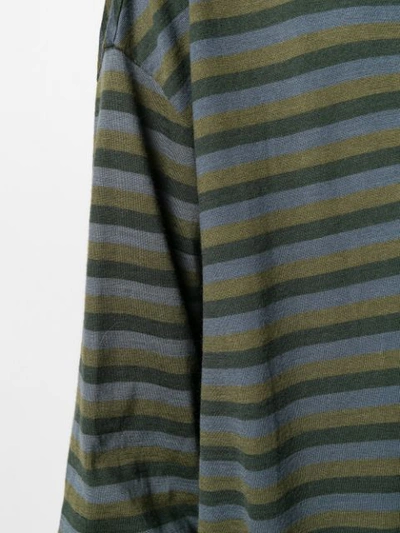 Shop Apuntob Striped Pattern Top In Green