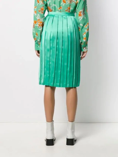 Shop Plan C Pleated Midi Skirt In Green