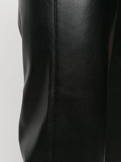 Nanushka Chimo Cropped Vegan Leather Wide-leg Pants In Black