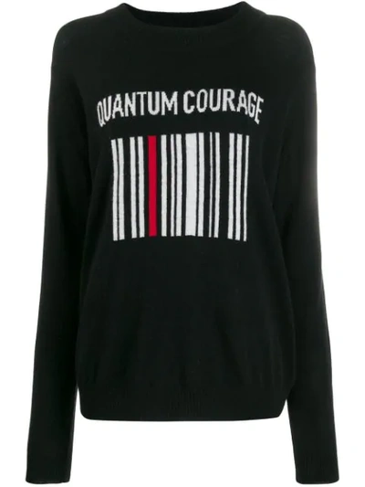 Shop Quantum Courage Barcode Logo Jumper In Black