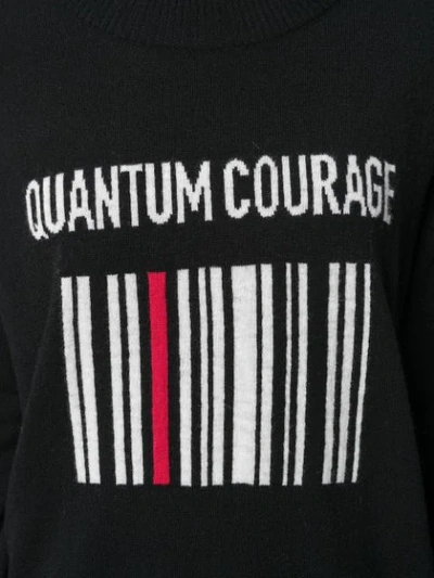 Shop Quantum Courage Barcode Logo Jumper In Black