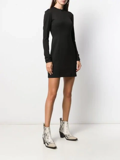 Shop Artica Arbox Short Fitted Dress In Black