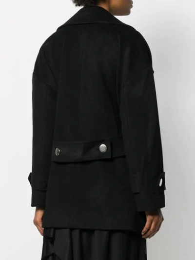 Shop Diane Von Furstenberg Olivera Double Breasted Coat In Black