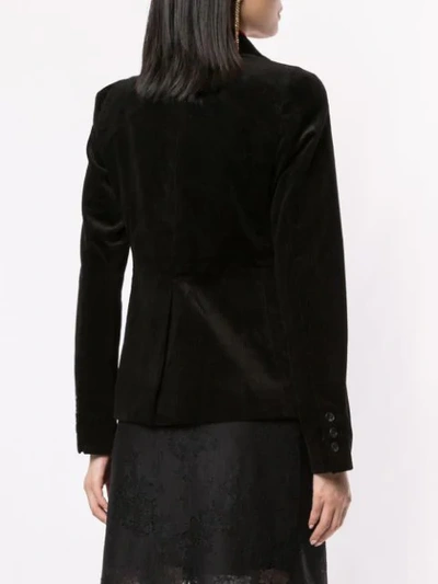 Shop N°21 Single-breasted Corduroy Jacket In Black