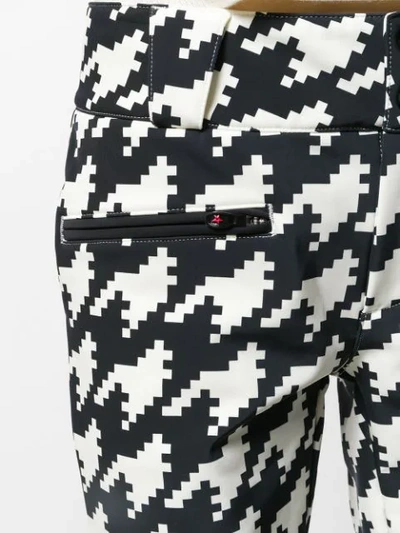 Shop Perfect Moment Aurora Houndstooth Flared Trousers In Black