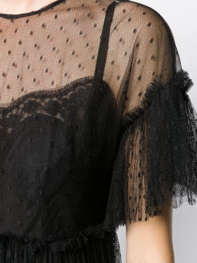 Shop Dolce & Gabbana Flared Tulle Dress In Black