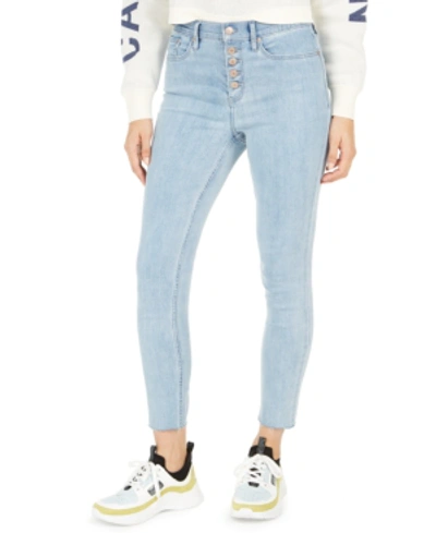 Shop Calvin Klein Jeans Est.1978 High-rise Button-fly Skinny Jeans In Glacier