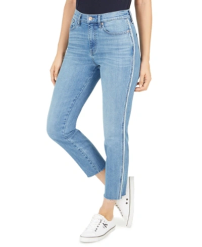 Shop Calvin Klein Jeans Est.1978 Piped-side Skinny Jeans In Ice Blue
