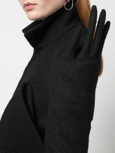 Shop Yohji Yamamoto Hand Detail Dress In Black