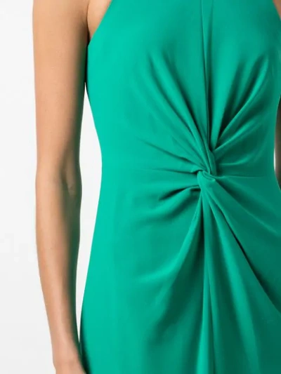 Shop Halston Heritage Knot Deetail Gown In Green