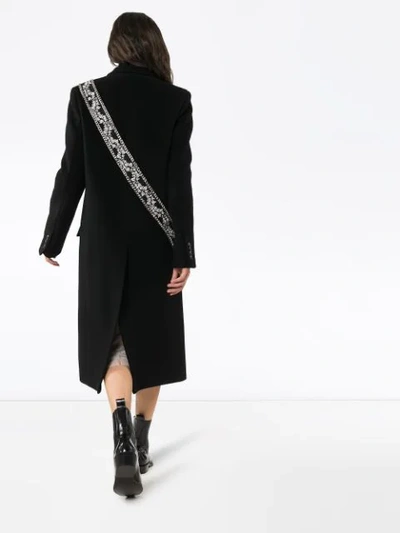 Shop Amiri Embellished Single-breasted Coat In Black