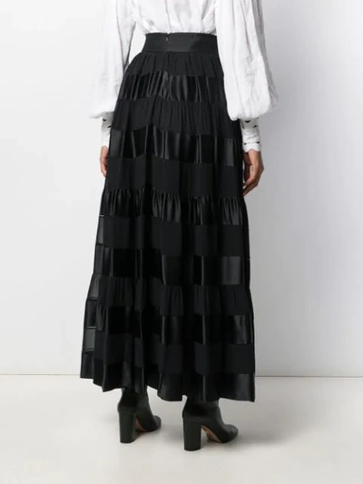 Shop Zimmermann Sabotage Ribbon Stripe Maxi Skirt In Black