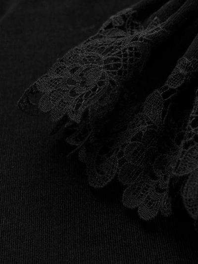 Shop Dolce & Gabbana Puff-sleeved Short Velvet Dress In Black