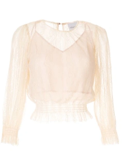 Shop Alice Mccall Harvest Moon Ruched Blouse In Pink