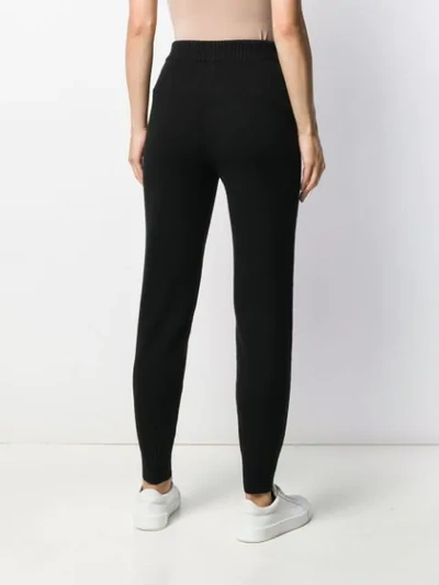 Shop Prada Cashmere Knitted Leggings In Black