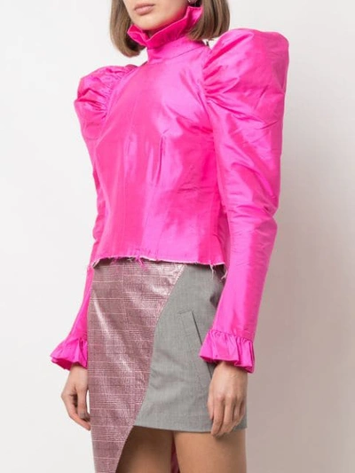 Shop Dilara Findikoglu Killing Moon Blouse In Pink