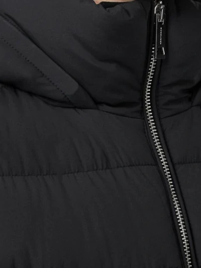 Shop Burberry Detachable Faux Fur Puffer Coat In Black