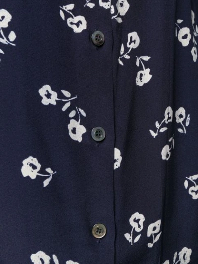 Shop Apc Floral Print Shirt In Blue