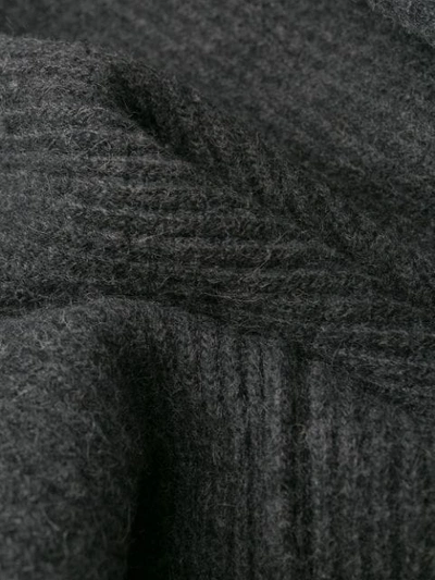 Shop Antonelli Knitted Cardi-coat In Grey