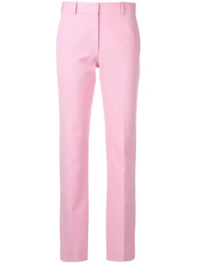 Shop Victoria Beckham Slim Leg Trousers In Pink