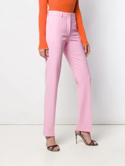 Shop Victoria Beckham Slim Leg Trousers In Pink