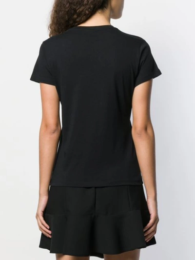 Shop Pinko Bow-embellished T-shirt - Black