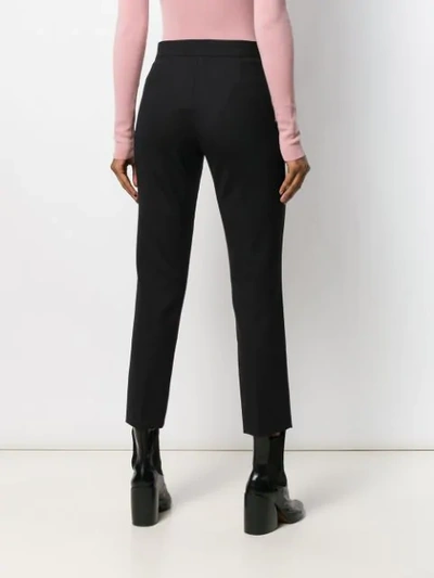 Shop Max Mara Cropped Tailored Trousers In Black