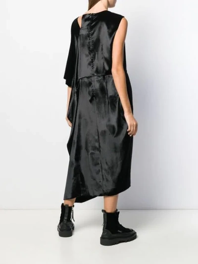 Shop Comme Des Garçons Asymmetric Sleeve Dress In 1 Black