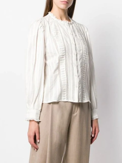 Shop Isabel Marant Étoile Peachy Heritage Panelled Shirt In White