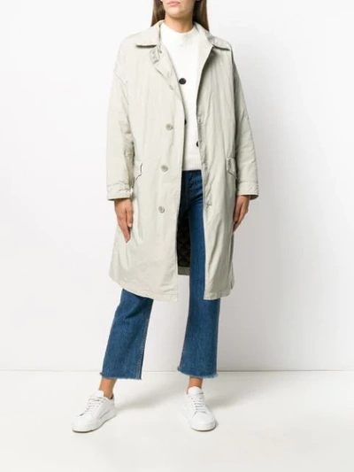 Shop Aspesi Lightweight Single-breasted Coat In Neutrals