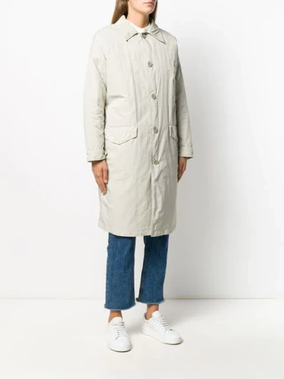 Shop Aspesi Lightweight Single-breasted Coat In Neutrals