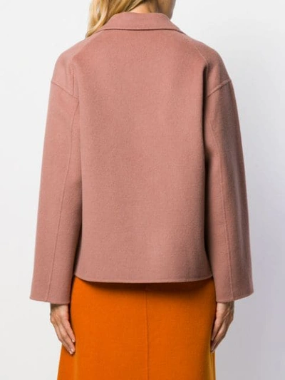 Shop Odeeh Concealed Front Jacket In Pink