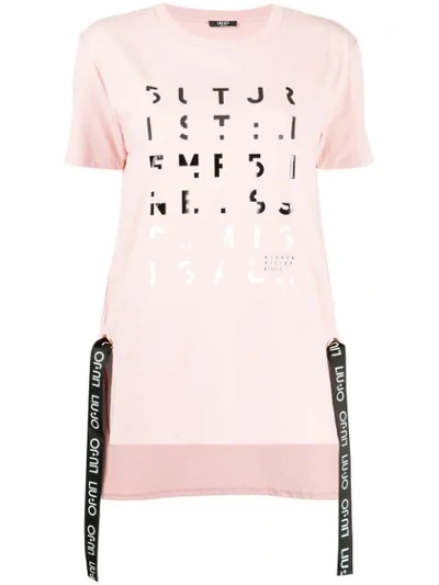 Shop Liu •jo T-shirt Mit Print In 41506 Meg Rose