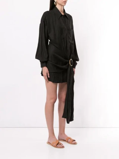 Shop Acler Herald Shirt Dress In Black