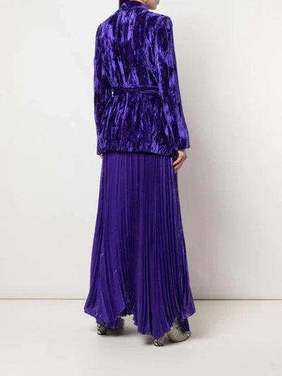Shop Alice And Olivia Shawl Collar Wrap-around Blazer In Purple