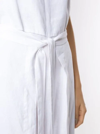 Shop Osklen Tied Linen Jumpsuit In White