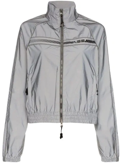 Shop Adam Selman Sport Reflective Sports Style Jacket In Grey