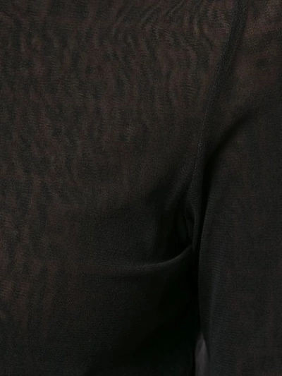 Pre-owned Fendi Semi-sheer Skirt And Blouse Set In Black