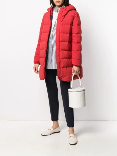 Shop Aspesi Quilted Puffer Jacket In Red