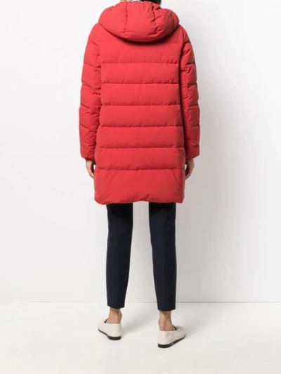 Shop Aspesi Quilted Puffer Jacket In Red