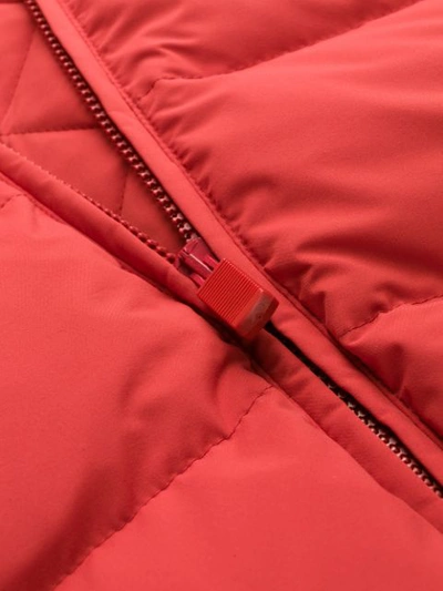 Shop Aspesi Quilted Puffer Jacket In Red