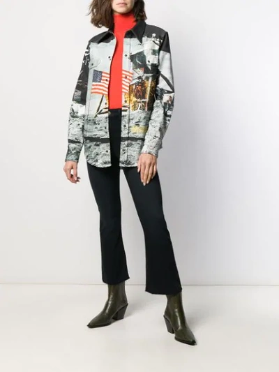 Shop Calvin Klein Jeans Est.1978 Moon Flag Jacket In Grey