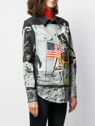 Shop Calvin Klein Jeans Est.1978 Moon Flag Jacket In Grey