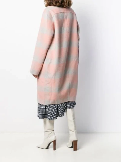 Shop By Malene Birger Checked Oversized Coat In Pink