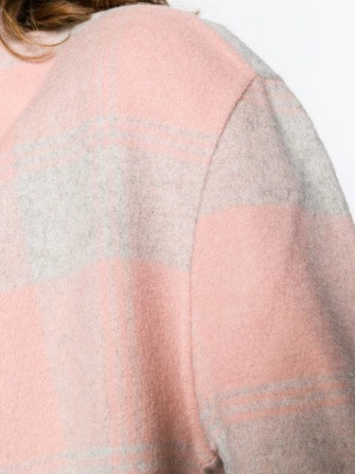 Shop By Malene Birger Checked Oversized Coat In Pink