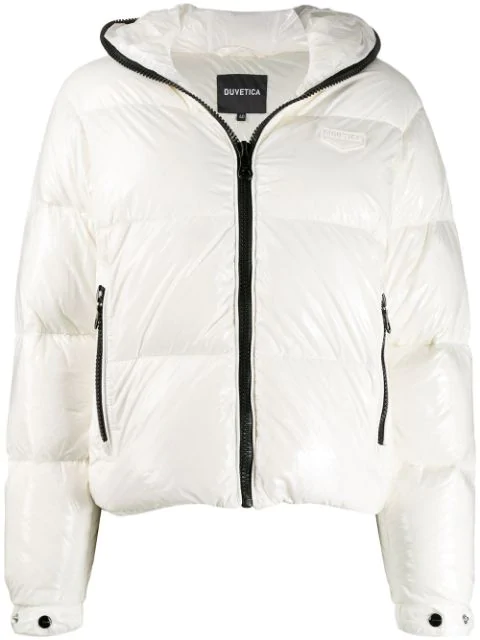 white short puffer jacket