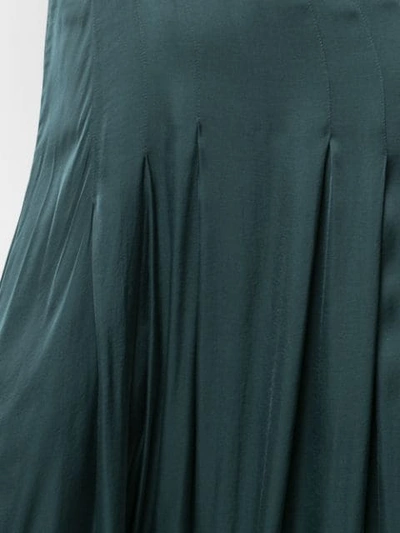 Shop Kamperett Ruched Detail Evening Dress In Green