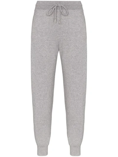 Shop Chloé Knitted Track Style Trousers In Grey