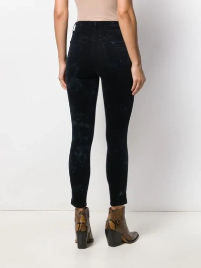 Shop J Brand Mid Rise Skinny Trousers In Blue